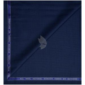 Raymond 100% Pure Wool (All Wool) Blue Color Matty with Stretch Unstitched Trouser Fabric - 1.30 Mts / VV2009