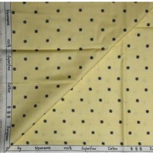 SIYARAM'S " EUROPEAN PRINT COLLECTION " 100% SUPERFINE COTTON BEIGE COLOURED UNSTITCHED SHIRT FABRIC-1.6 METRES / VV6320