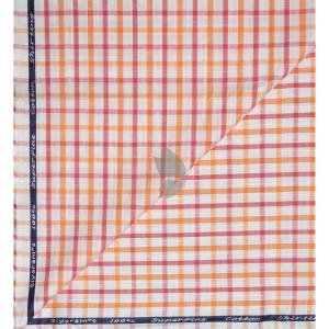 Siyaram's 100% Superfine Cotton Multicolour with Checkered Pattern Unstitched Shirt Fabric of 1.6 Mts / VV2359K