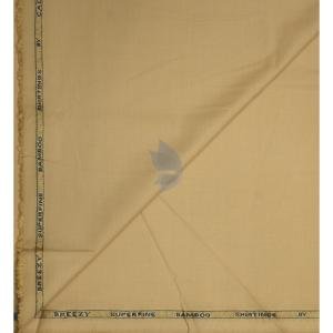 Siyaram's Bamboo Blended with Anti Bacterial benefits Plain pattern Brown (Apricot) Colour Unstitched Shirt Fabric of 1.6 Mts / VV2372G