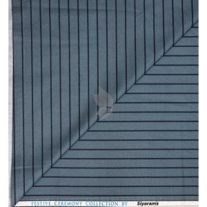 Siyaram's Festive Ceremony Collection Vertical Striped Pattern with "HEMP" blended Grey (Sea Green) colour Unstitched Shirt Fabric - 1.6 Mts / VV2379D