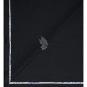 Raymond 100% Egyptian Giza Cotton (Premium Cotton) Black colour Plain Pattern Unstitched Shirt Fabric of 1.60 meters / VV2383T