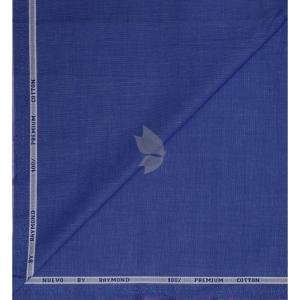 Raymond 100% Egyptian Giza Cotton (Premium Cotton) Amethyst (Blue) colour Plain Pattern Unstitched Shirt Fabric of 1.60 meters / VV2383L