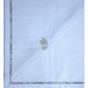 Raymond 100% Egyptian Giza Cotton (Premium Cotton) Baby Blue (Light Blue) colour Plain Pattern Unstitched Shirt Fabric of 1.60 meters / VV2383H