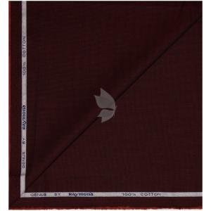 Raymond 100% Egyptian Giza Cotton (Premium Cotton) Maroon colour Plain Pattern Unstitched Shirt Fabric of 1.60 meters / VV2383AB