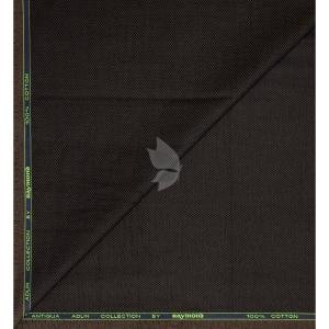 Raymond 100% Egyptian Giza Cotton Brown colour Jacquard Pattern Unstitched Shirt Fabric of 1.60 meters / VV2385I