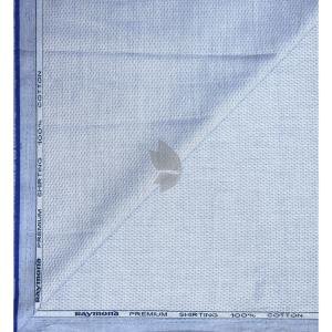 Raymond 100% Egyptian Giza Cotton Light Blue (Pale Blue) colour Jacquard Pattern Unstitched Shirt Fabric of 1.60 meters / VV2385E