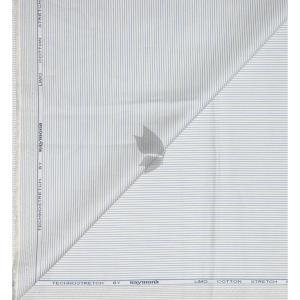 Raymond 100% Egyptian Giza Cotton (Premium Cotton) Silver colour Striped Pattern Unstitched Shirt Fabric of 1.60 meters / VV2386B