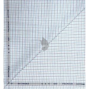 Raymond 100% Egyptian Giza Cotton (Premium Cotton) Multicolour Checkered Pattern Unstitched Shirt Fabric of 1.60 meters / VV2387A