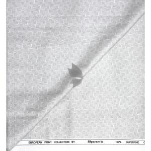 Siyaram's European Print Collection with 100% Superfine Giza Cotton Grey Colour Unstitched Shirt Fabric of 1.6 Mts / VV2447