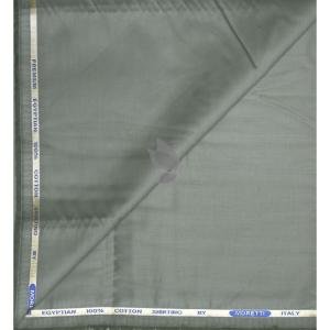 J.Hampstead Moretti Premium Egyptian Collection with 100% Giza Cotton Green (Sage) colour Plain Pattern Unstitched Shirt Fabric of 1.6 mts - Made In Italy / VV2451