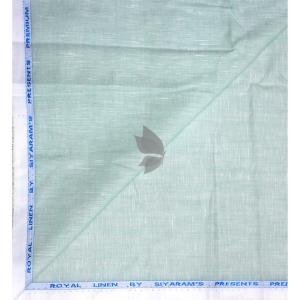 Siyaram's 100% Pure Linen 60 Lea Plain Light Green (Aquamarine) Colour Unstitched Shirt Fabric - 1.60 Mts / VV2489