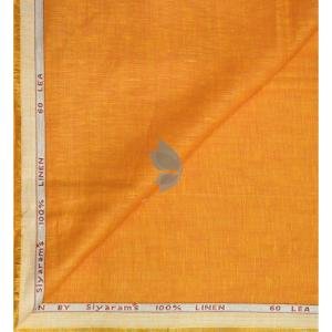 Siyaram's 100% Pure Linen 60 Lea Plain Yellow Colour Unstitched Shirt Fabric - 1.60 Mts / VV2490
