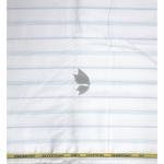 J.Hampstead Moretti Premium Egyptian Collection with 100% Giza Cotton White Colour Striped Pattern Unstitched Shirt Fabric of 1.6 mts - Made In Italy / VV2555