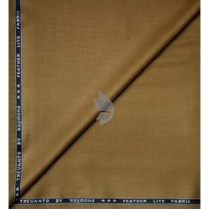 Raymond "Trevanto" collection with Cationic & Rayon blend feather lite fabric Brown (Ocher) colour solid pattern unstitched trouser fabric of 1.25 Mts / VV2709