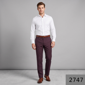 Raymond "Serenity" collection with 45% merino wool blended Rose wood color Checkered unstitched Trouser fabric of 1.25 meters / VV2747