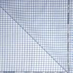 Raymond 100% Premium Cotton Blue Checkered Unstitched Shirt Fabric - 1.60 metres / VV6769