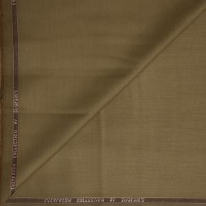 Siyaram's Egyptian Giza Cotton with Liquid Ammonia Finish Gold (Ocher) Plain Unstitched Shirt Fabric  - 1.60 meters / VV1021
