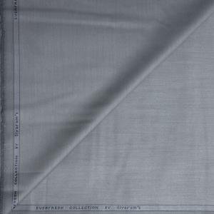 Siyaram's Egyptian Giza Cotton with Liquid Ammonia Finish Grey (Slate) Plain Unstitched Shirt Fabric  - 1.60 meters / VV1036