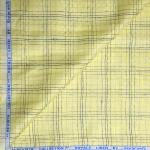 Siyaram's 100% Pure Linen 60 Lea Checkered Yellow (Lemon) Colour Unstitched Shirt Fabric - 1.60 Mts / VV1052