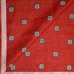 Siyaram's 100% Pure Linen 60 Lea Printed Red (RedOrange) Colour Unstitched Shirt Fabric - 1.60 Mts / VV1055