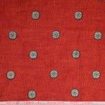 Siyaram's 100% Pure Linen 60 Lea Printed Red (RedOrange) Colour Unstitched Shirt Fabric - 1.60 Mts / VV1055