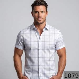 Siyaram's Jacquard Self Design Cotrich Collection White Checkered Shirt Fabric - 1.60 Mts / VV1079