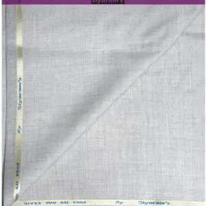 Siyaram's Viscose Blend Self Design Silver Colour Unstitched Trouser Fabric - 1.20 Mts / VV1083