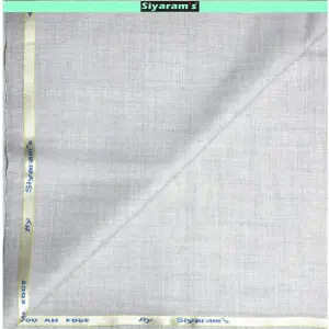 Siyaram's Viscose Blend Self Design Silver Colour Unstitched Trouser Fabric - 1.20 Mts / VV1085