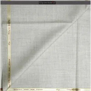 Siyaram's Viscose Blend Self Design Silver Colour Unstitched Trouser Fabric - 1.20 Mts / VV1087