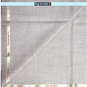 Siyaram's Viscose Blend Self Design Grey (Seashell) Colour Unstitched Trouser Fabric - 1.20 Mts / VV1095