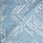 J.Hampstead Viscose Blended Crushable Light Blue (Pale Blue) Colour Printed Unstitched Shirt Fabric - 1.60 Meters / VV1096