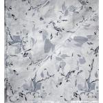 J.Hampstead Viscose Blended Crushable White Colour Printed Unstitched Shirt Fabric - 1.60 Meters / VV1106