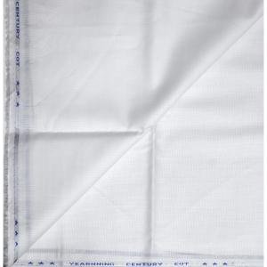 Weaves Empire 100% Linen Cotton White Unstiched Shirt Fabric - 1.6 Mts / VV1145