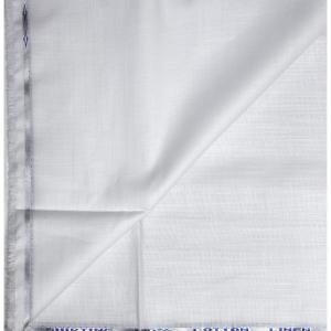 Weaves Empire 100% Linen Cotton White Unstiched Shirt Fabric - 1.6 Mts / VV1146
