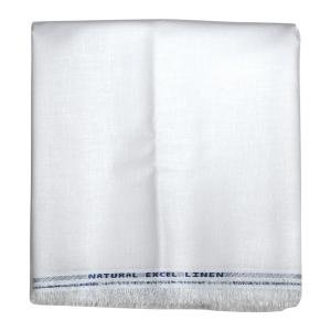 Weaves Empire 100% Linen Cotton White Unstiched Shirt Fabric - 1.6 Mts / VV1157