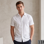 Weaves Empire 100% Linen Cotton White Unstiched Shirt Fabric - 1.6 Mts / VV1164