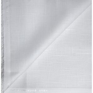 Weaves Empire 100% Linen Cotton White Unstiched Shirt Fabric - 1.6 Mts / VV1165