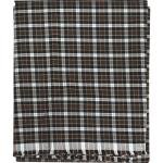 J. Hampstead 100% Giza Cotton Brown Checkered Shirt Fabric 1.6 Mts / VV1194