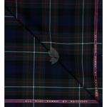 Raymond 100% Pure Wool (All Wool) Thick Green Broad Color Checkered Unstitched Trouser Fabric - 1.25 Mts / VV2030