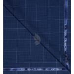 Raymond 100% Pure Wool (All Wool) Thick Blue Color Checkered Unstitched Trouser Fabric - 1.3 Mts / VV2035