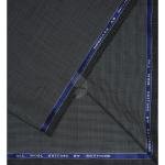 Raymond 100% Pure Wool (All Wool) Thick Grey Color Self Checkered Unstitched Suit Fabric - 3.5 Mts / VV2037