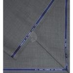Raymond 100% Pure Wool (All Wool) Thick Grey Color Self Checkered Unstitched Trouser Fabric - 1.3 Mts / VV2053