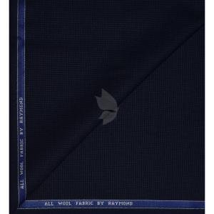 Raymond 100% Pure Wool (All Wool) Jacquard Navy Blue Color Unstitched Trouser Fabric - 1.25 Mts / VV2058