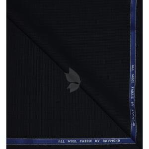 Raymond 100% Pure Wool (All Wool) Jacquard Black Color Unstitched Trouser Fabric - 1.25 Mts / VV2061