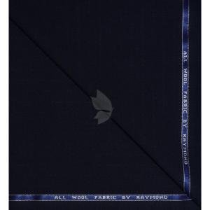 Raymond 100% Pure Wool (All Wool) Striped Navy Blue Color Unstitched Trouser Fabric - 1.25 Mts / VV2068