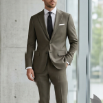 Raymond 100% Pure Wool (All Wool) Plain Beige Color Unstitched Suit Fabric - 3 Mts / VV2095