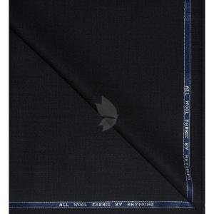 Raymond 100% Pure Wool (All Wool) with GABARDINE Weaving Plain Dark Grey Color Unstitched Trouser Fabric - 1.25 Mts / VV2105