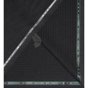 Raymond 45% Merino Wool Grey colour with Striped design Unstitched Suit Fabric - 3 meters / VV2159