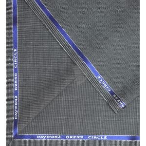 Raymond Merino Wool blended Grey colour with Self checkered design Unstitched Suit Fabric - 3.5 meters / VV2166